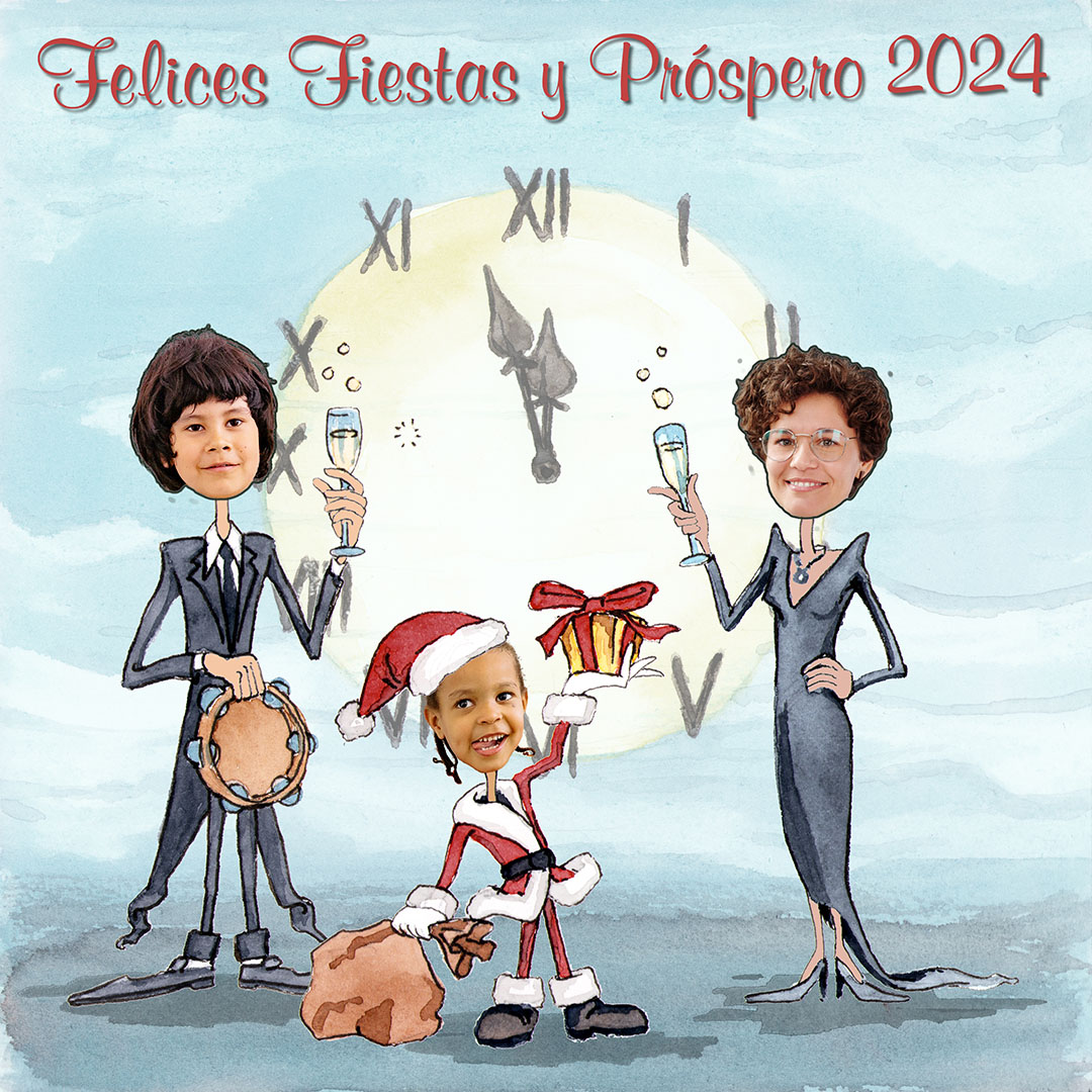 Felicitación navideña a la acuarela personalizada