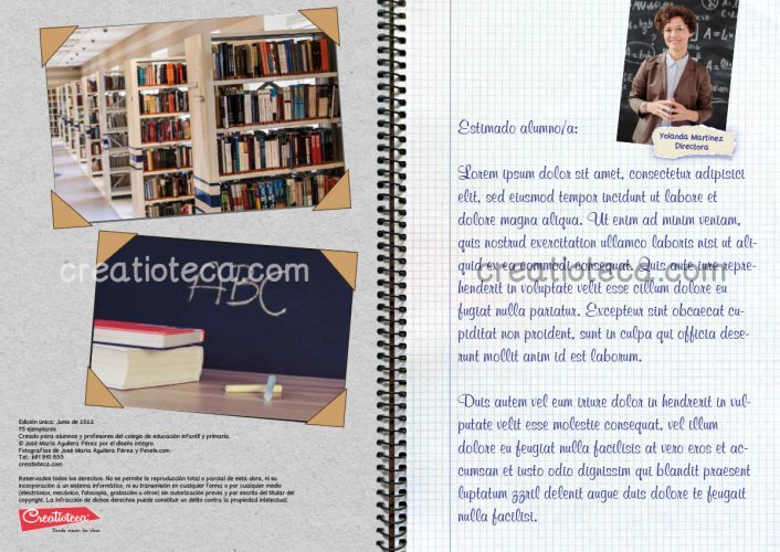 Ejemplo de anuario de primaria Creatioteca
